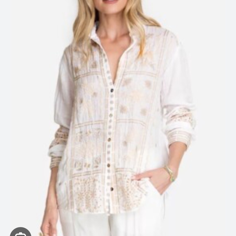 NWT Johnny Was Alberte Oversized Shirt XS